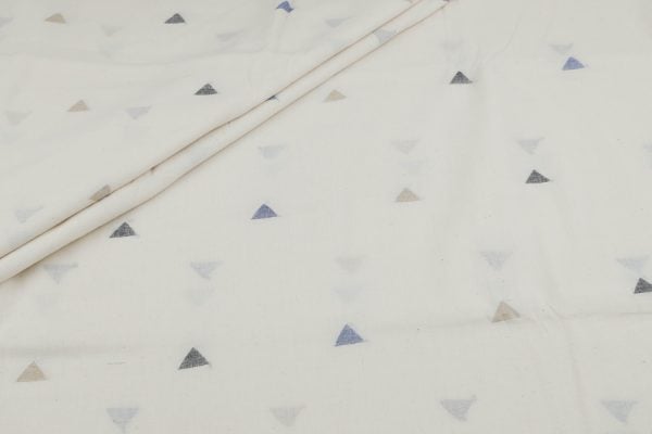 Off White Woven Design Flowy HandLoom Pure Soft Cotton Fabric