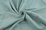 Sage Green Woven Design Flowy HandLoom Pure Soft Cotton Fabric - Image 3