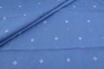CornFlower Blue Woven Design Flowy HandLoom Pure Soft Cotton Fabric