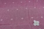 Rouge Pink Woven Design Flowy HandLoom Pure Soft Cotton Fabric - Image 2