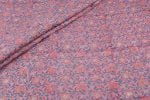 Carnation Pink MUL Floral Handblock Printed 100% Pure Soft Mul Cotton Fabric