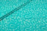 Turquoise Blue Bagru Handblock Printed Cotton Fabric
