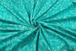 Turquoise Blue Bagru Handblock Printed Cotton Fabric - Image 3