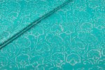 Turquoise Blue Bagru Handblock Printed Cotton Fabric