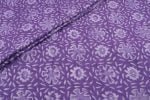 Grape Purple Bagru Handblock Printed Cotton Fabric