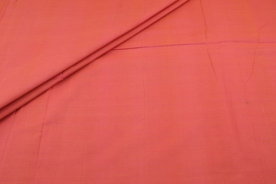 Neon Orange Handwoven Mangalgiri 100% Pure Cotton Fabric Neon Orange Handwoven Mangalgiri 100% Pure Cotton Fabric - Image 1