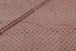 Dusty Rose Pink Floral Handblock Printed 100% Pure Soft Cotton Fabric