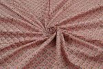 Dusty Rose Pink Floral Handblock Printed 100% Pure Soft Cotton Fabric - Image 3