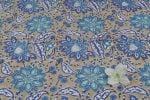 Ecru Brown MUL Floral Handblock Printed 100% Pure Soft Mul Cotton Fabric - Image 2