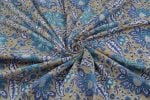 Ecru Brown MUL Floral Handblock Printed 100% Pure Soft Mul Cotton Fabric - Image 3