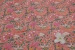 Candy Pink Floral Handblock Printed 100% Pure Soft Cotton Fabric - Image 2