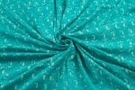Turquoise Blue Bagru Handblock Printed Cotton Fabric - Image 3