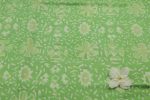 Pastel Green Bagru Handblock Printed Cotton Fabric - Image 2