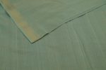 Sage Green Handwoven Mangalgiri Zari Border Pure Cotton Fabric