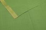 Pastel Green Handwoven Mangalgiri Zari Border Pure Cotton Fabric