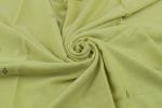 Bamboo Green Handloom Jamdani Intricate Border Flowy HandLoom Pure Soft Cotton Fabric - Image 3