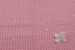 Puce Pink Handloom Jamdani Intricate Border Flowy HandLoom Pure Soft Cotton Fabric - Image 2