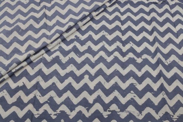 Pre-Cut 1.40m Capri Blue Handblock Batik Printed Soft Cotton Fabric