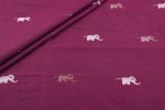 Tyrian Purple Soft CottonSilk Woven Design Flowy HandLoom Pure Soft Cotton Fabric