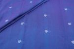 Purplish Blue Woven Design Flowy HandLoom Pure Soft Cotton Fabric