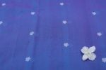 Purplish Blue Woven Design Flowy HandLoom Pure Soft Cotton Fabric - Image 2