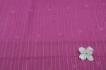 Wild Strawberry Pink Woven Design Flowy HandLoom Pure Soft Cotton Fabric - Image 2