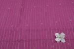 Wild Strawberry Pink Woven Design Flowy HandLoom Pure Soft Cotton Fabric - Image 2