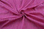 Wild Strawberry Pink Woven Design Flowy HandLoom Pure Soft Cotton Fabric - Image 3