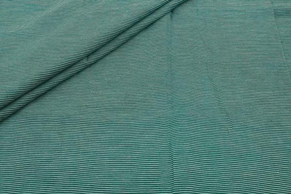 Pre-Cut 0.80m Pine Green Flowy HandLoom Woven Stripes Pure Soft Cotton Fabric