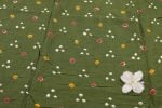 Fern Green Bandhani Tie Dye 100% Pure Soft Cotton Satin Finish Fabric - Image 2