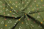 Fern Green Bandhani Tie Dye 100% Pure Soft Cotton Satin Finish Fabric - Image 3