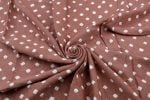 Chestnut Brown Bandhani Tie Dye 100% Pure Soft Cotton Satin Finish Fabric - Image 3
