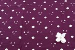 Plum Purple Bandhani Tie Dye 100% Pure Soft Cotton Satin Finish Fabric - Image 2