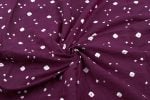 Plum Purple Bandhani Tie Dye 100% Pure Soft Cotton Satin Finish Fabric - Image 3