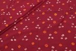 Bright Red Bandhani Tie Dye 100% Pure Soft Cotton Satin Finish Fabric