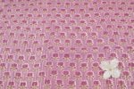Pink Self-Zari Stripes Floral Handblock Printed 100% Pure Soft Cotton Fabric - Image 2