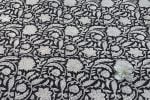 Natural Black Bagru Handblock Printed Cotton Fabric - Image 3