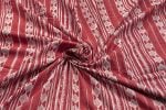 Natural Madder Red Bagru Handblock Printed Cotton Fabric - Image 2