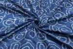 Natural Indigo Blue Bagru Handblock Printed Cotton Fabric - Image 2