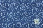 Natural Indigo Blue Bagru Handblock Printed Cotton Fabric - Image 3