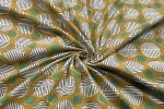 Avocado Green Bagru Handblock Printed Cotton Fabric - Image 3