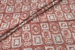 Natural Madder Red Bagru Handblock Printed Cotton Fabric