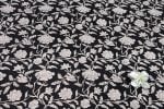 Natural Black Bagru Handblock Printed Cotton Fabric - Image 2