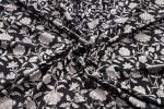 Natural Black Bagru Handblock Printed Cotton Fabric - Image 3