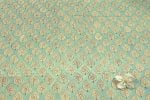 Moss Green Floral Handblock Printed 100% Pure Soft Cotton Fabric - Image 2