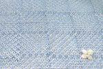 Pastel Blue Floral Handblock Printed 100% Pure Soft Cotton Fabric - Image 2