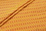 Bright Gold Authentic Handwoven Soft Silk-Cotton Ikkat Fabric