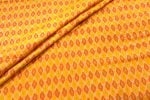 Bright Gold Authentic Handwoven Soft Silk-Cotton Ikkat Fabric