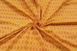 Bright Gold Authentic Handwoven Soft Silk-Cotton Ikkat Fabric - Image 3
