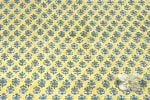 Canary Yellow Floral Handblock Printed 100% Pure Soft Cotton Fabric - Image 2